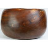 A Hawaiian koa wood (calabash) poi bowl, 19th century