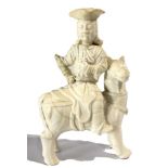 Chinese Export Dehua porcelain figure of horse and rider