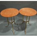 A pair of Hollywood Regency style occastional tables