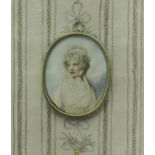 A framed miniature portrait print of Princess Sophia