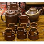 A Heath pottery hot beverage service