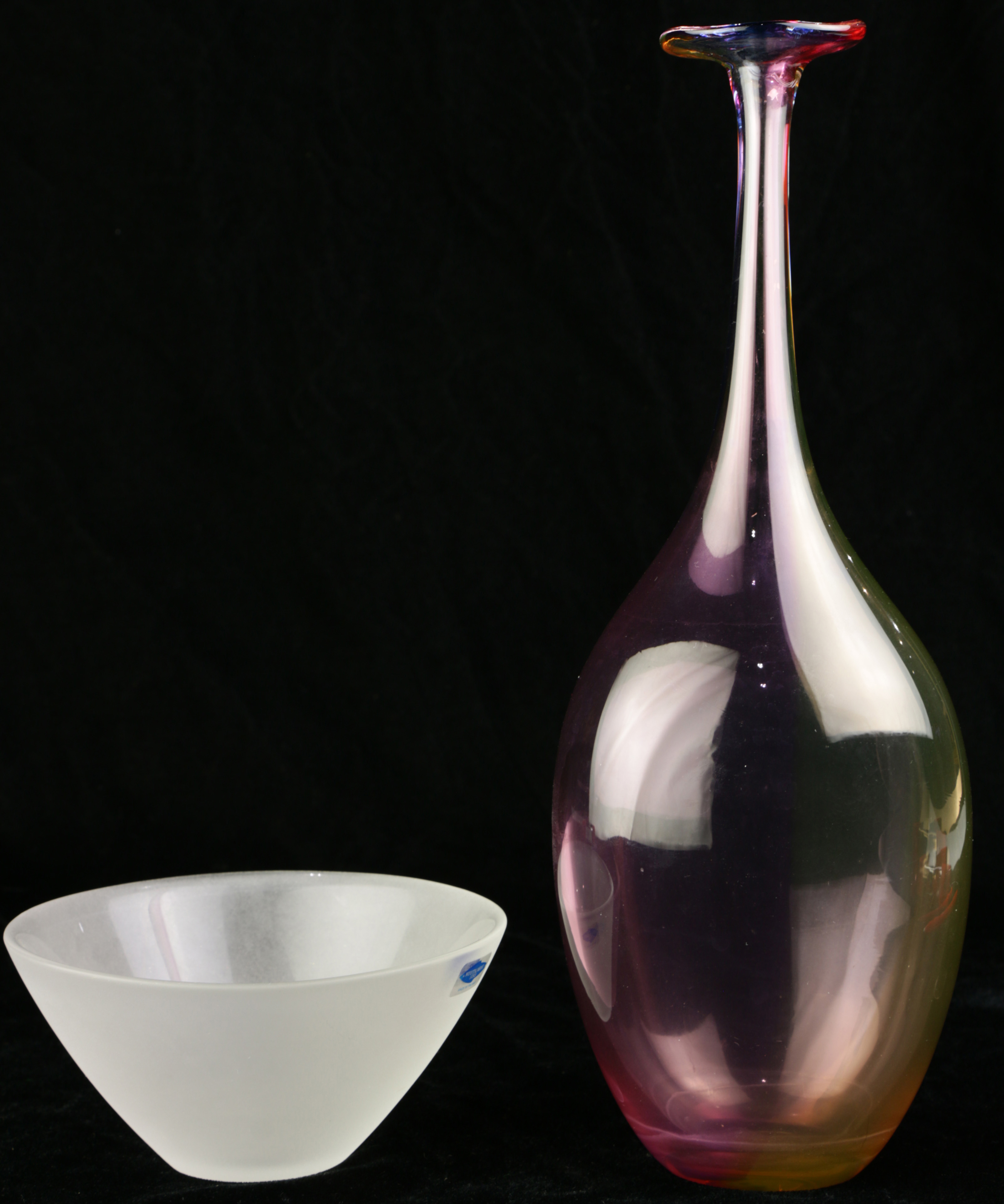 (lot of 2) A Modern glass group