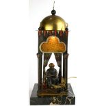 A Vienna cold painted bronze lamp, after Franz Bergmann