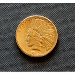 US $10 Gold Eagle 1912s