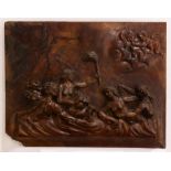 A French walnut carved allegorical plaque circa 1790