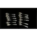 (lot of 12) A set of Tiffany & Company Audubon sterling silver teaspoons