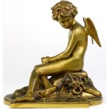 A French gilt bronze figure of Cupid by Alfred Boucher (1850-1934)