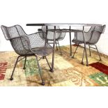 A Mid-Century Modern Russell Woodard style Sculptura patio suite