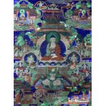 Himalayan painted Thangka, Buddha Amitabha