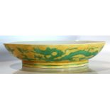 Chinese Yellow And Green Dragon Dish