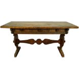 An Italian Asso di Coppe Umbrian Renaissance walnut library table