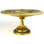 A Renaissance Revival gilt bronze mounted tazza