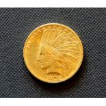 US $10 Gold Eagle 1908s