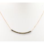 Diamond, 18k blackened silver necklace