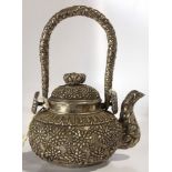 Chinese silver teapot
