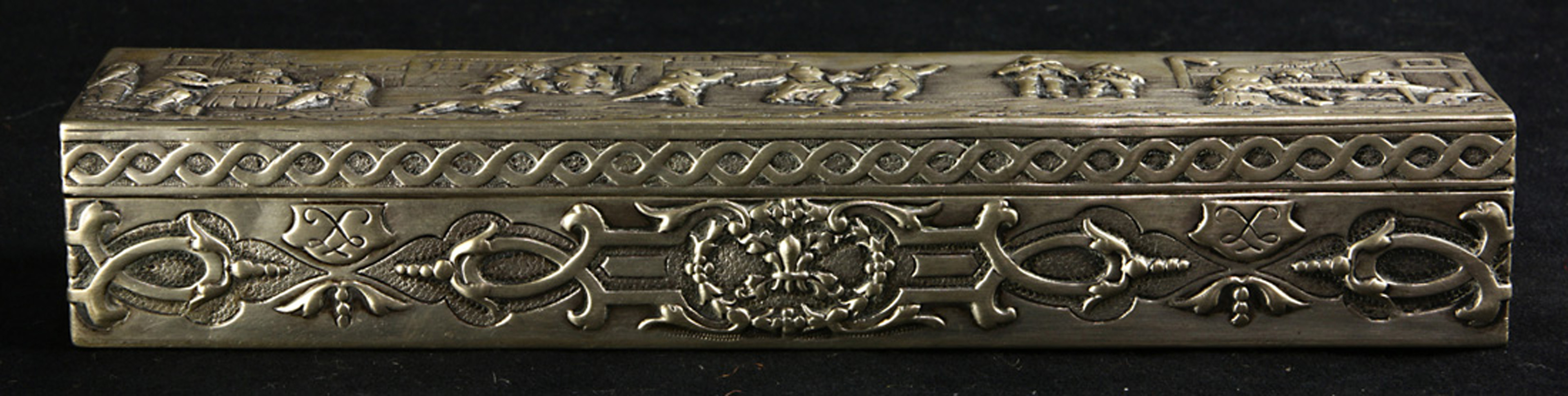 German .800 silver rectangular box