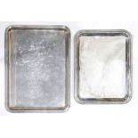 (lot of 46) Two Christofle silver plate trays