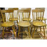 (lot of 6) Faux grain painted Hitchcock chairs