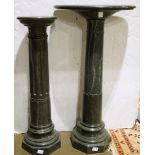 (lot of 2) Victorian marble pedestals