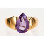 Amethyst, 10k yellow gold ring