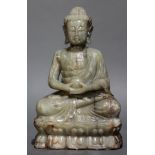 Chinese hardstone seated figure of Amida Buddha