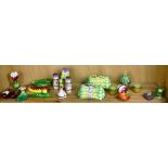 (lot of 22) Twenty Limoges enameled porcelain fruit and vegetable form boxes