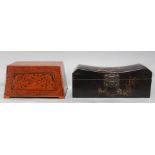(lot of 4) Chinese lacquer boxes