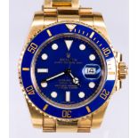 Rolex Submariner, 18k yellow gold wristwatch REF: 116618