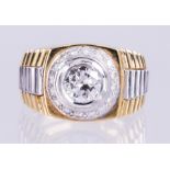 Diamond, 14k gold ring