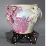 Chinese Junyao flambe ceramic jardiniere