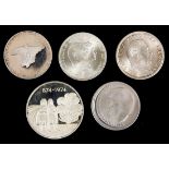 (lot of 5) Silver European coins