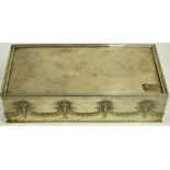 Russian .84 silver cigar box, executed in the Neoclassical taste