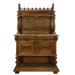 A French Henry II style carved oak buffet, circa 1880