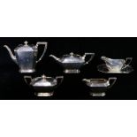 (lot of 6) Durgin Art Deco sterling tea and coffee service