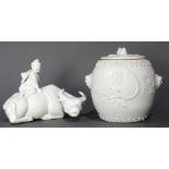 (lot of 2) Chinese Blanc de Chine porcelains