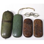 (lot of 5) A Chinese eyeglass case group