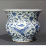 Chinese underglaze blue zhadou