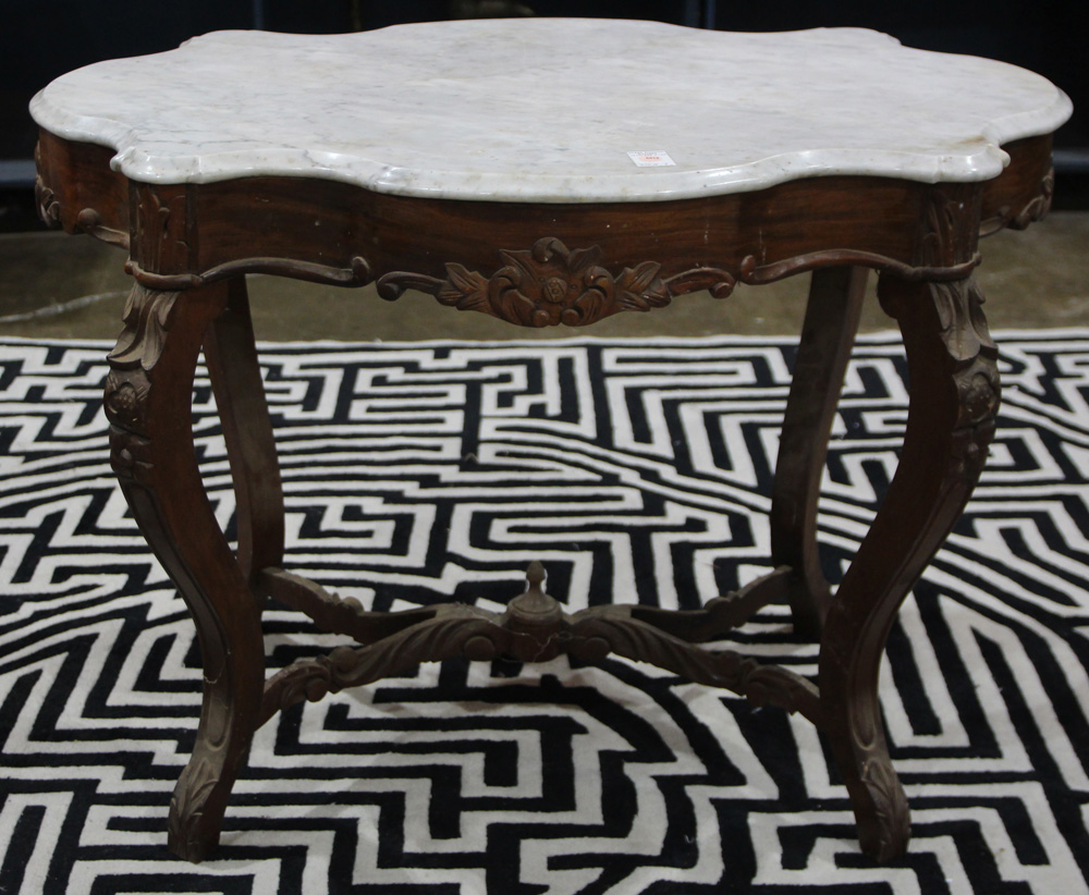 Victorian turtle top parlor table