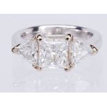 Diamond and 14k white gold ring