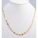 Diamond, 18k yellow gold necklace