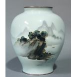 Japanese Ando cloisonne vase
