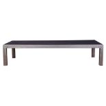 A Contemporary Industrial style chrome finished coffee table