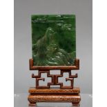 Chinese nephrite plaque