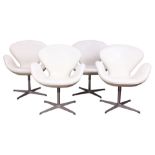 A group of Arne Jacobsen for Fritz Hansen swan chairs