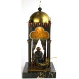 A Vienna cold painted bronze lamp