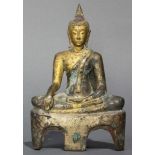 Thai Bronze seated Buddha statue from Sukothai area