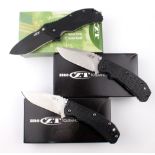 (lot of 3) 2T Knife group, consisting of a 550, 551, and 350, designed by Rick Hinderer