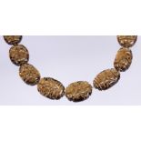 Citrine bead, silver gilt necklace