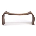 A Tonga, Polynesia neckrest of curvaceous shape