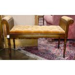 Regency style tuft upholstered bench 25"h x 40"w x 15"d